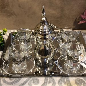 طقم دلة مع صينية ستانلس